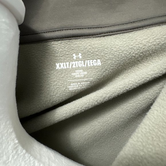 Men's UnderArmour Fleece 3/4 zip XXLT - Picture 2 of 4